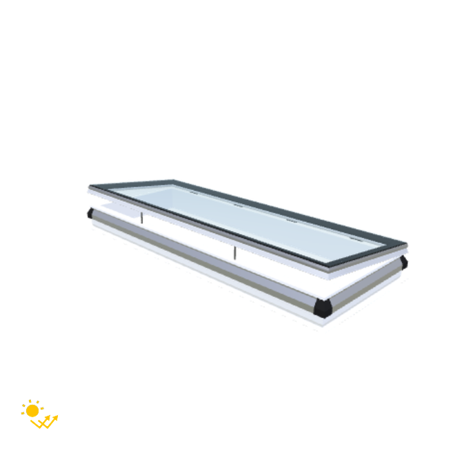 iWindow Platdakraam Opengaand op zonne-energie - Complete Set 80x230 cm - Skylux