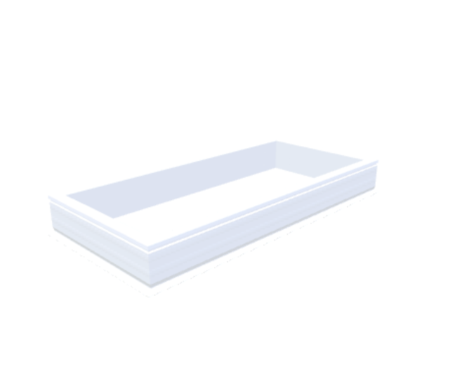 PVC curb 20/00 EP 0700 x 1600 mm - Skylux