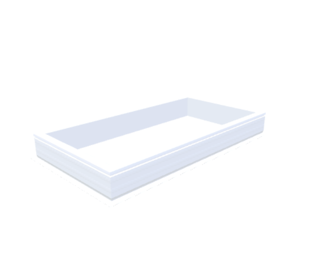 PVC curb 20/00 EP 0800 x 1600 mm - Skylux