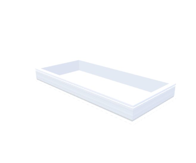 costière en PVC 20/00 EP 0800 x 1800 mm - Skylux