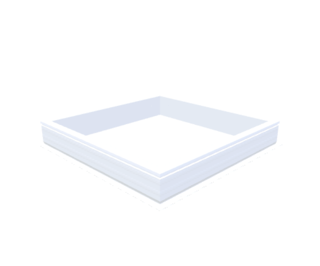 costière en PVC 20\/00 EP 1200 x 1200 mm - Skylux