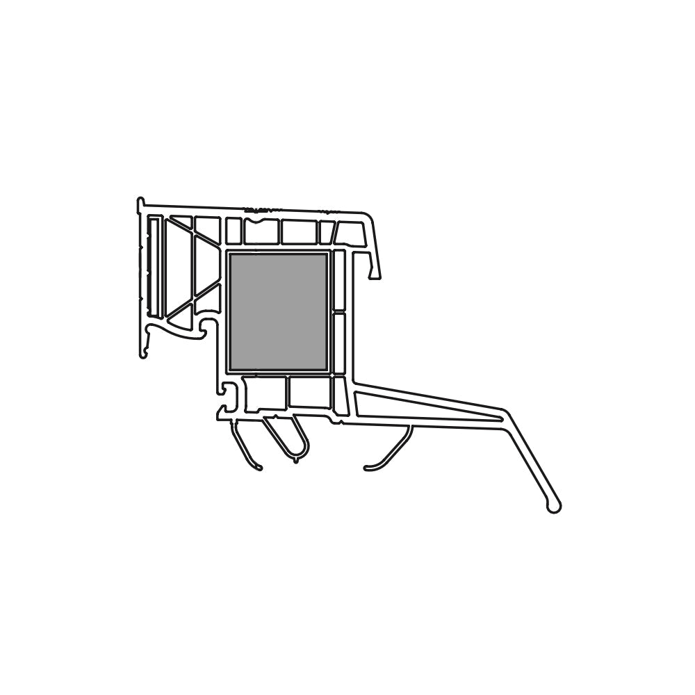 renovatiekader pvc met inserts voor lichtkoepel of platdakraam 0450 x 0750 mm
