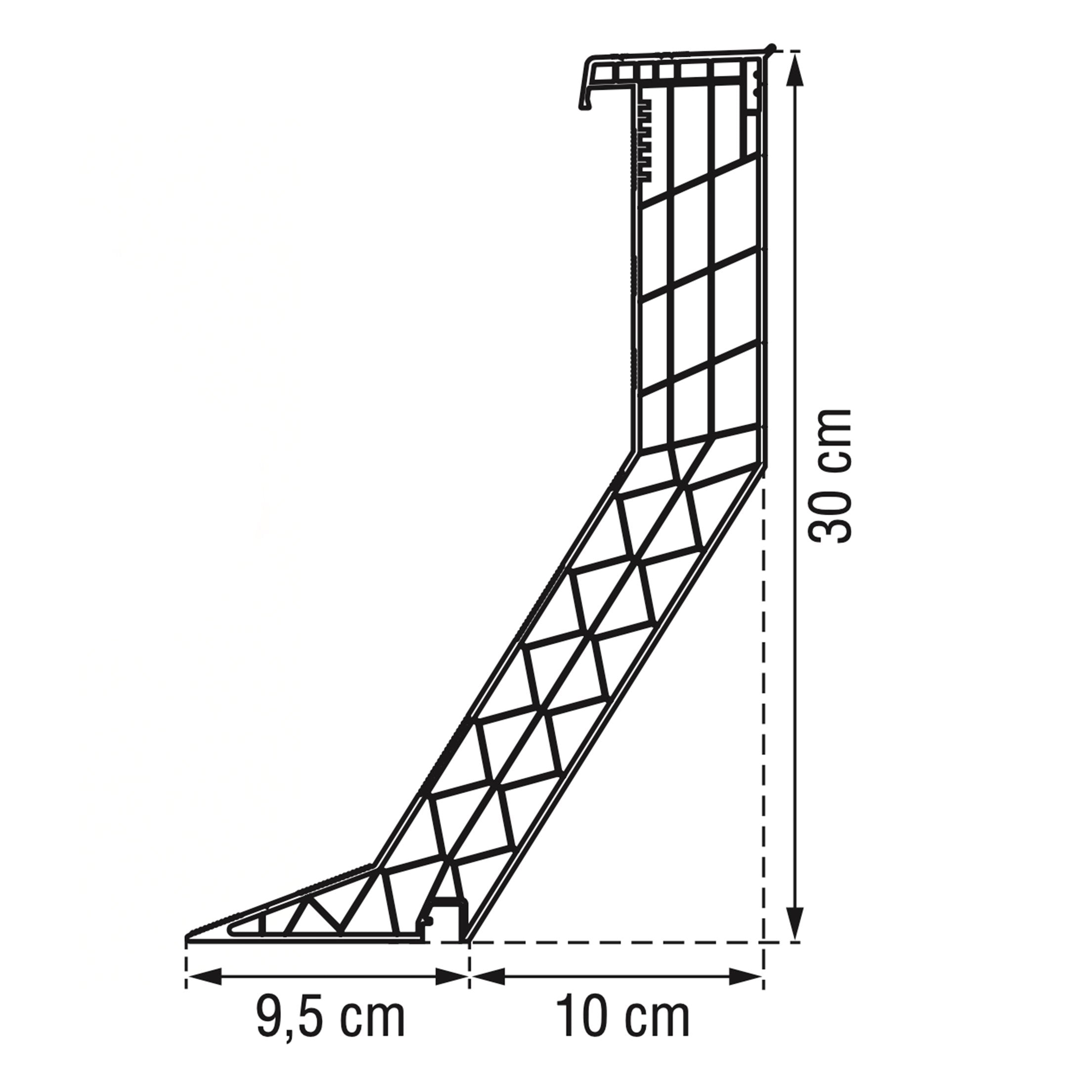 sloped PVC curb 30/20 0600 x 0600 mm Please note! Roof opening = 20 cm more than daylight size
