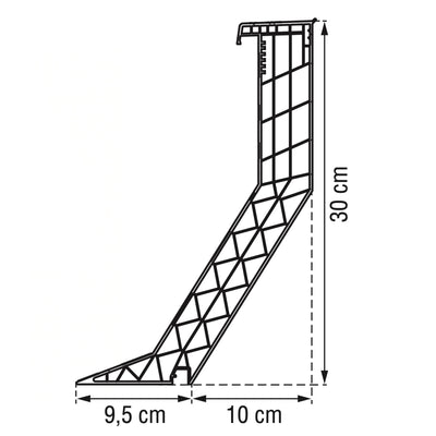 sloped PVC curb 30/20 0800 x 1600 mm Attention! Roof opening = 20 cm more than daylight size