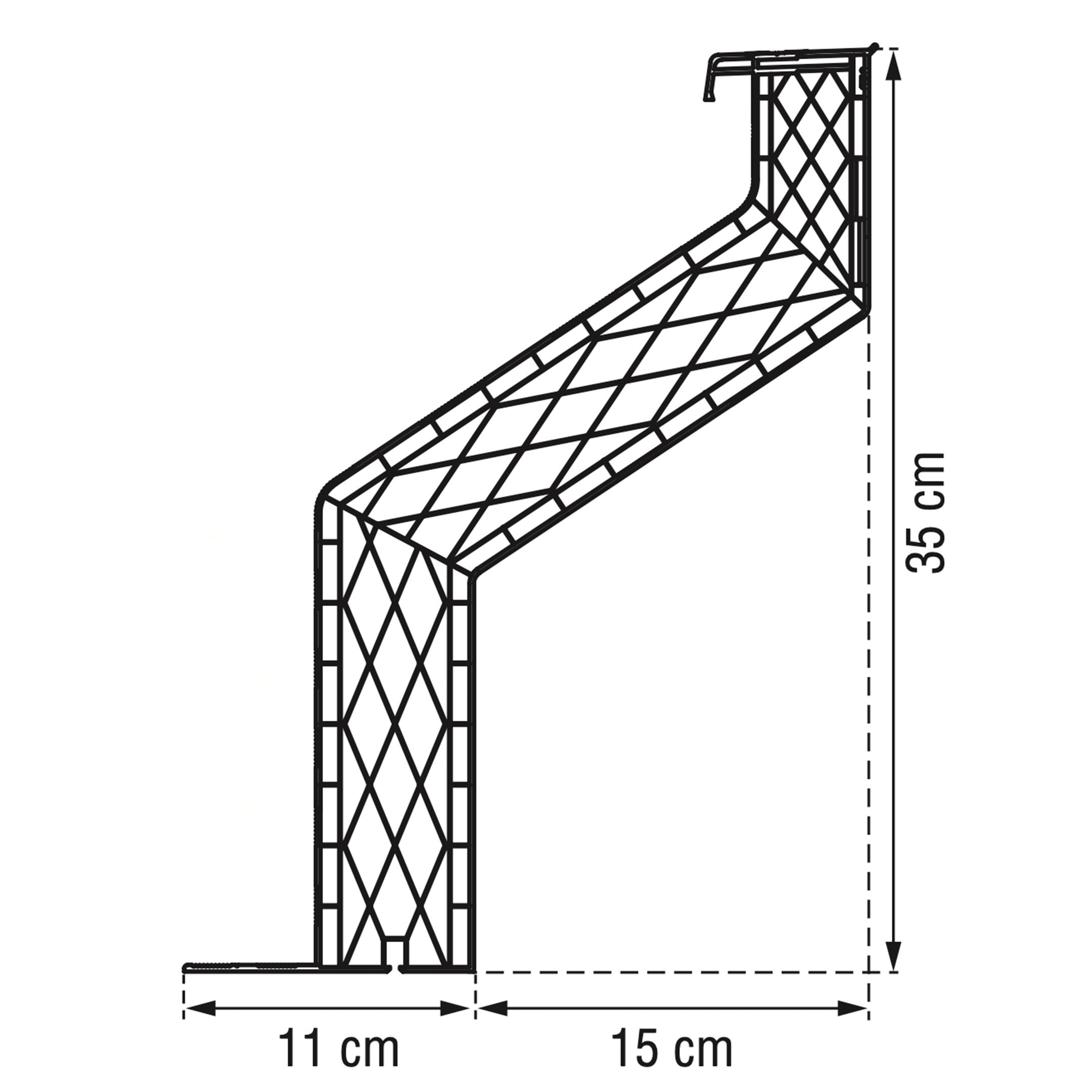 sloped PVC curb 35/30 1100 x 2300 mm Please note! Roof opening = 30 cm more than daylight dimensions
