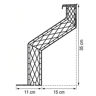 sloped PVC curb 35/30 1050 x 1650 mm Attention! Roof opening = 30 cm more than daylight size