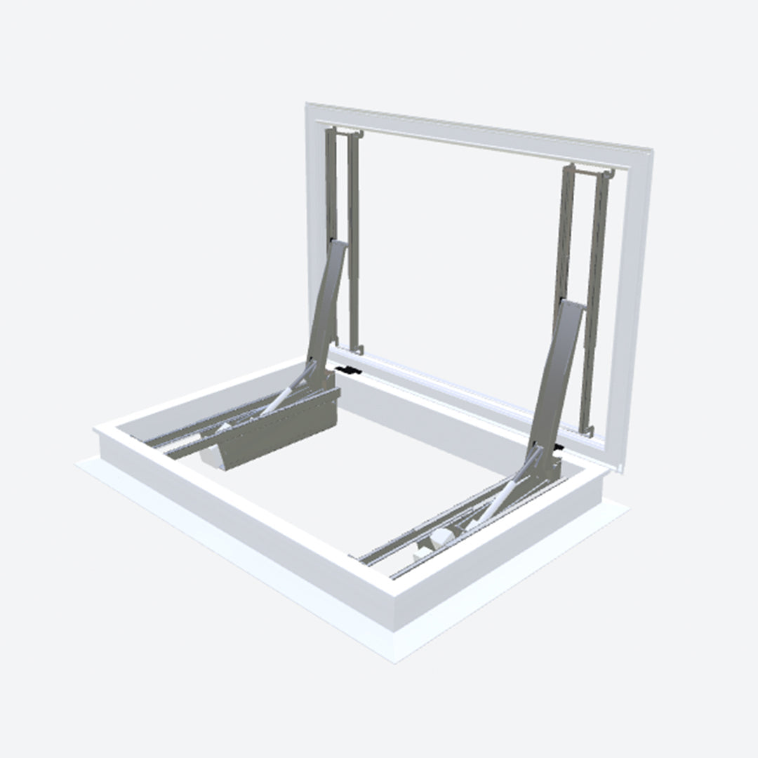 Elektrische daktoegang met 16/00 pvc-opstand 800 x 2500 mm - Dakopening = dagmaat