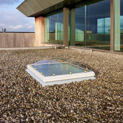 Skylux iDome opening with PVC curb 20/00 EP incl. LED & blackout curtain 0800 x 1800 mm