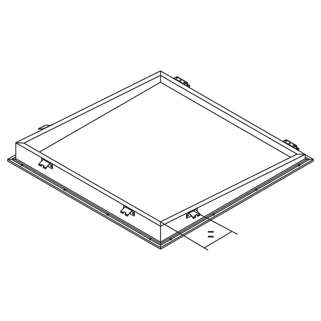 sloped PVC frame 08/00 with bottom hinges and bottom clips 0800 x 1800 mm